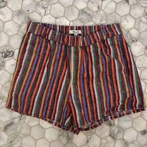 Excellent condition madewell striped pull on shorts
